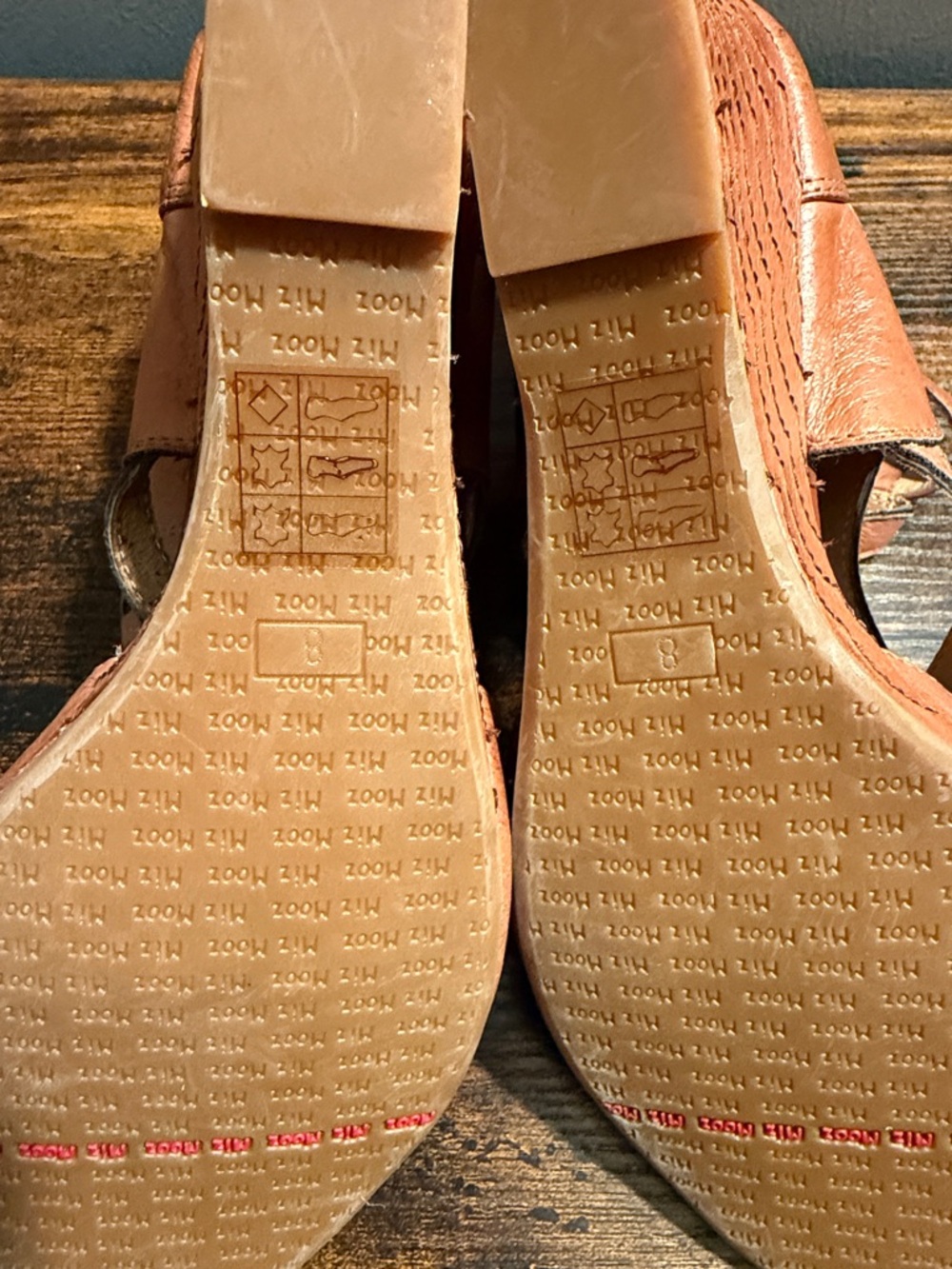Women's Miz Mooz Cutout Leather Heeled Sandals - Tan - Picture 3 of 4